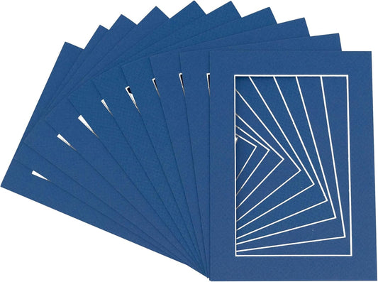 11x14 Mat for 8.5x11 Photo - Precut Royal Blue Picture Matboard for Frames 11 x 14 Inches - Bevel Cut to Display Art 8.5 x 11 Inches - Acid Free Pack of 25 MATS with Backing Boards & Clear Bags