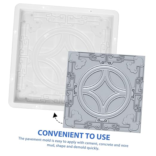 Abaodam Garden Concrete Paving Mold DIY Stepping Stone Kit Square Paver Brick Mould