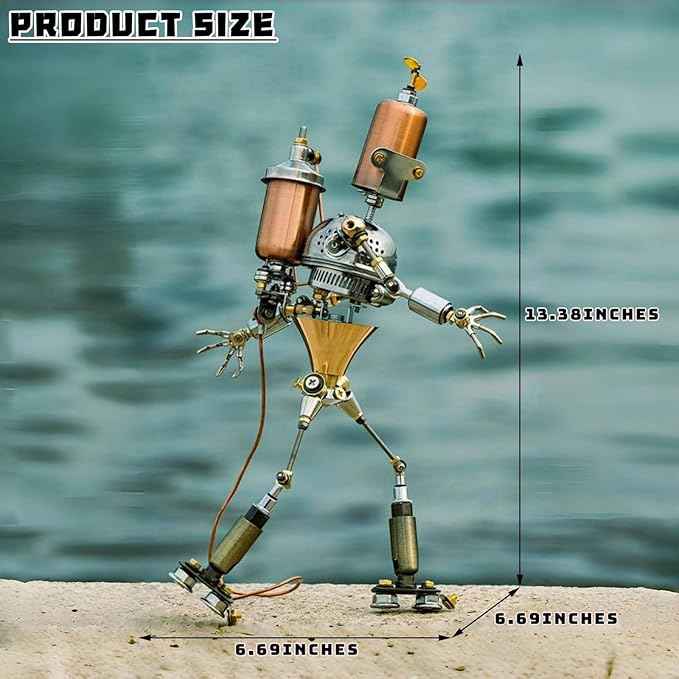 3D Metal Puzzle for Adults, Steampunk Mechanical Model Building Kit - 3D Jigsaw Puzzle for Teens & Adults, Challenging & Creative DIY Art Project, Unique Gift Idea