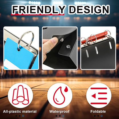 Yeaqee Portable Score Keeper with Storage Bag Flip Basketball Scoreboard Tabletop Scoreboard Flipper for Indoor Outdoor Sports Match P. E Classroom Activities Game