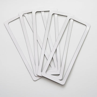 Magnetic Frames For 2x6 Photo Booth Strips – Set of 5 – White, Black, or Floral Design Photo Picture Holders – Magnetic Paper Cutout for Photobooth Photos – Simple Slim Frames for Fridge, Locker, or Party Keepsakes (5, WHITE)