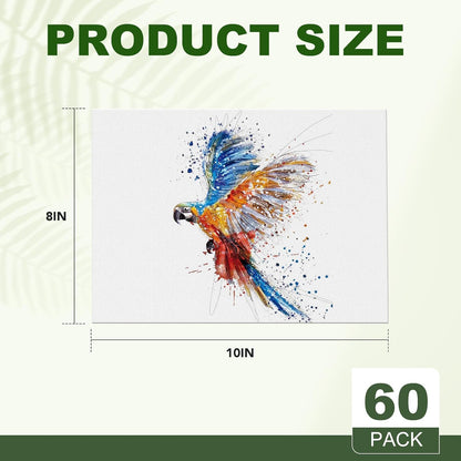 ESRICH 8x10 Canvas for Painting, 60 Pack Canvas Boards for Painting, Blank Canvases for Adult & Kids-Cotton Primed Painting Canvas Panels for Oil, Watercolor, Acrylic, Tempera.