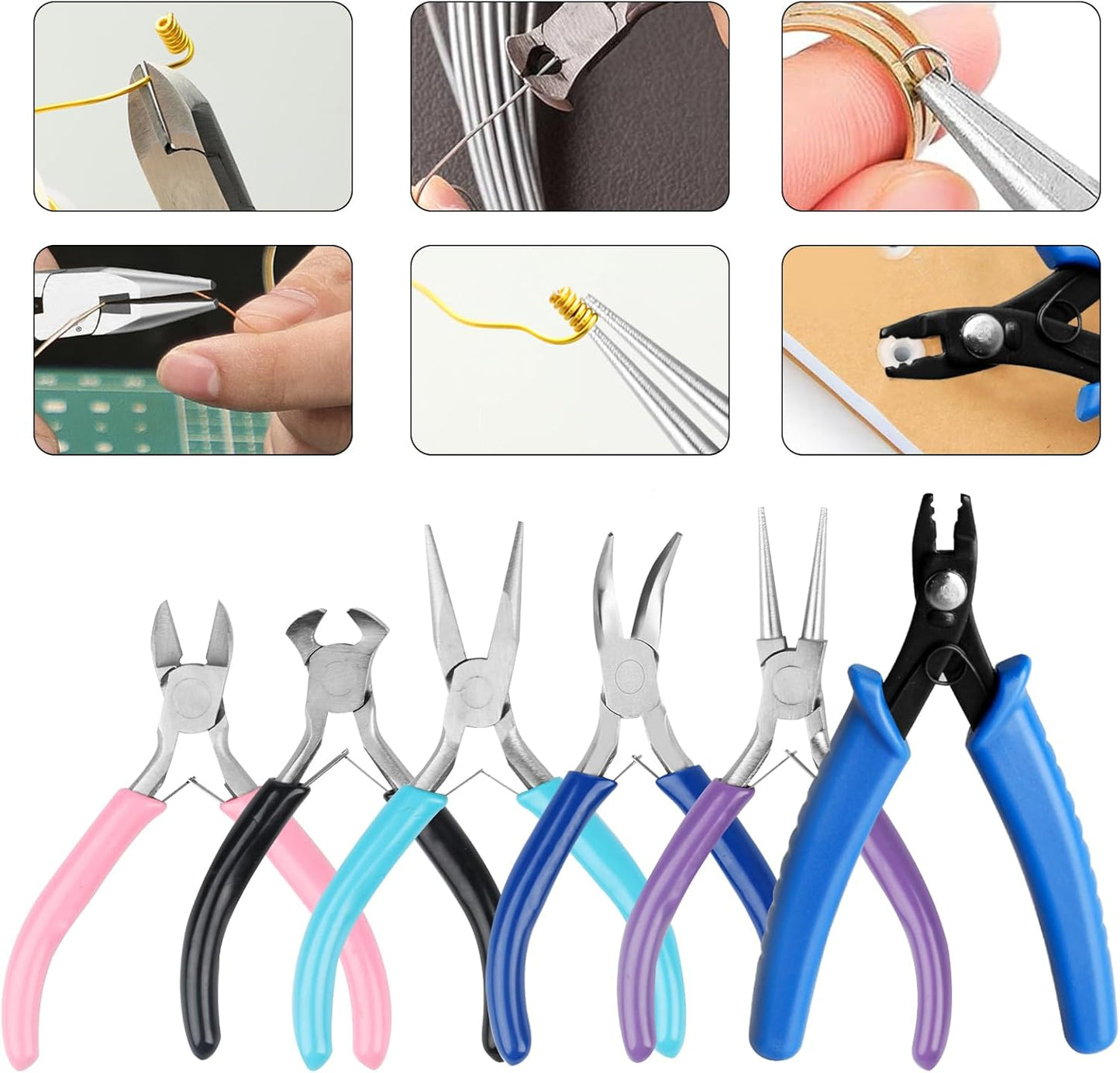 6 Pcs Jewelry Pliers Set, Include Needle Round Bent Nose Zipper Wire Cutter Jewelry PliersJewelry Making Tools for Jewelry Making Repair/Crafting/Wire Wrapping Supplies - Crafty Corner
