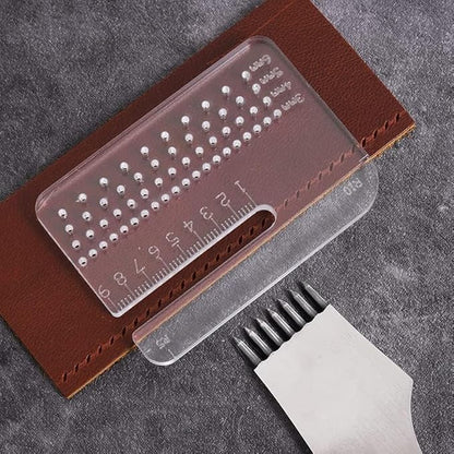 Leather Craft Punching Tools Leather Stitching Aid Plate Perforation and Protecting Leather Surface Leathercraft Accessories