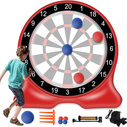 Giant Inflatable Dart Board, 6.5FT Outdoor Games for Adults & Family, Fun Backyard & Yard Game, Large Carnival Game, Giant Soccer Kick Golf Dartboard