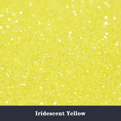 High Capacity 260g Iridescent Fine Glitter,Shaker Bottle Fine Glitter for Epoxy Resin DIY Craft,Rainbow Fine Glitter for Nail Art Face Body Glitter Tumbler Making (IRI Yellow)