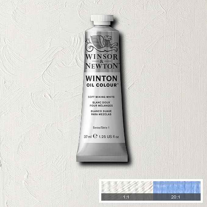Winsor & Newton Winton 8840009 Fine High-Quality Oil Paint, 37 ml Tube with Even Consistency, Lightfast, High Coverage, Rich in Colour Pigments, Gentle Mixed White