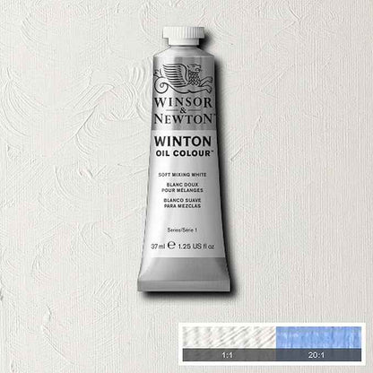 Winsor & Newton Winton 8840009 Fine High-Quality Oil Paint, 37 ml Tube with Even Consistency, Lightfast, High Coverage, Rich in Colour Pigments, Gentle Mixed White
