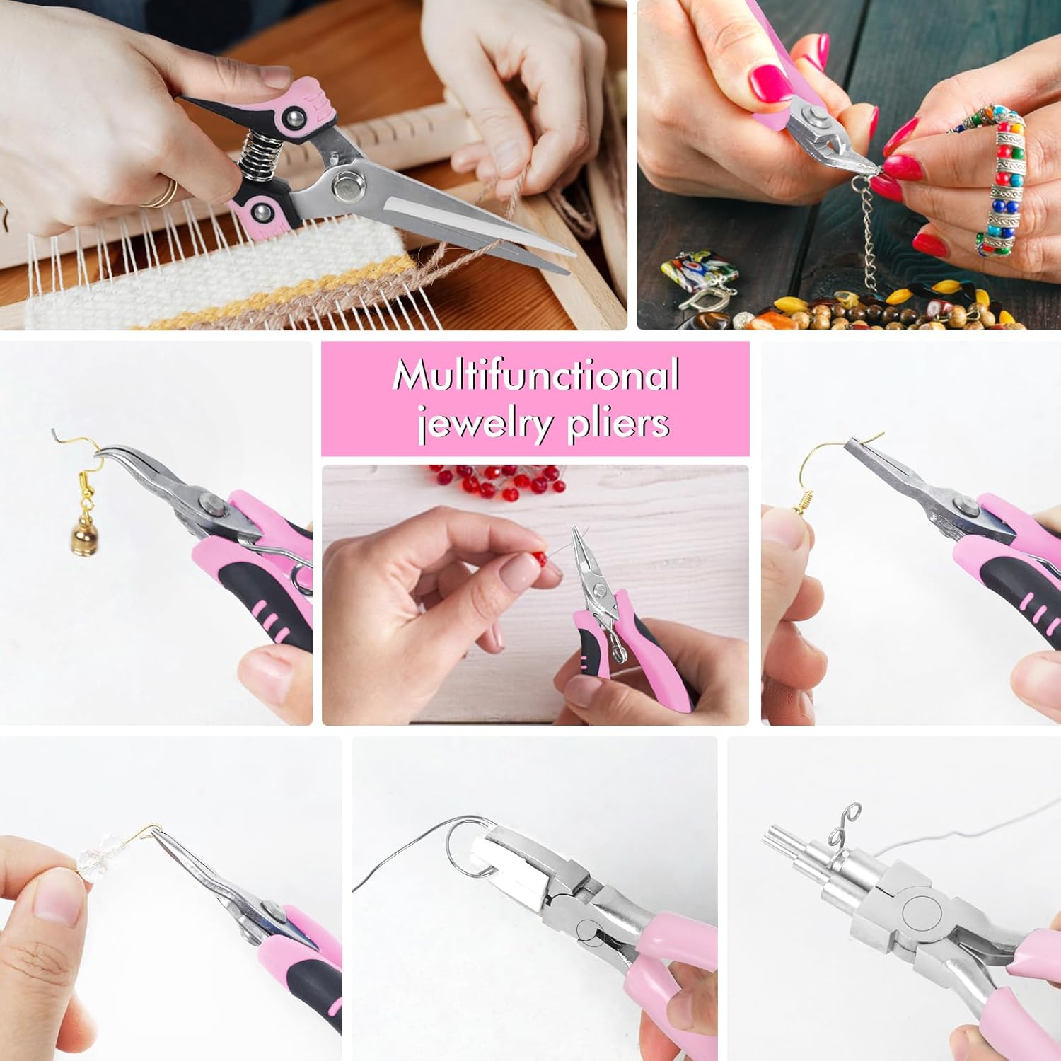 Toolour Jewelry Pliers Set Jeweler Making Tools for Adults,11pcs Professional Jewelry Pliers Tool Kit with Jewellery Making Supplies for DIY Beading Crafting Crimping Cutting Repair - Crafty Corner
