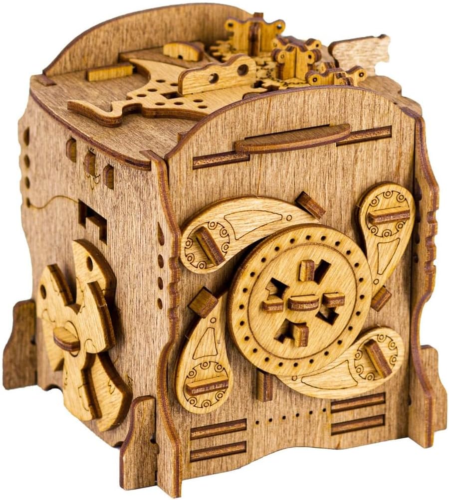 iDventure Cluebox - Captain's Nemo Nautilus - Escape Room Game - Puzzle Box - Sequential 3D Puzzle for Adults - Brain Teaser - Birthday Gift Gadget for Men and Women - Money Box