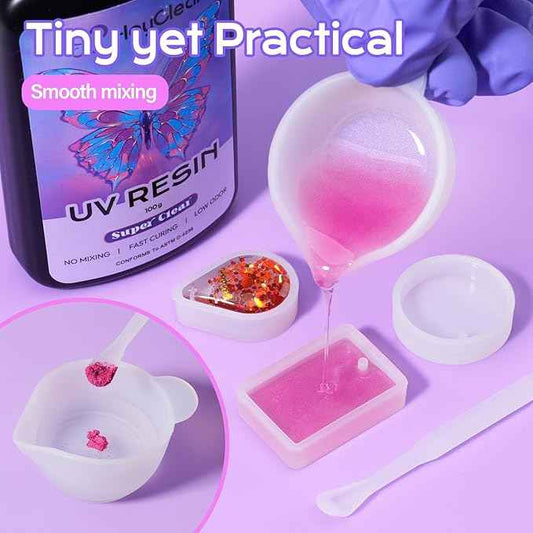 100g UV Resin kit -Super Clear, Hard Premixed and Fast Curing for Jewelry Making, Mold DIY Craft Decoration, Coating