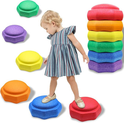 Stepping Stones for Kids – 6 pcs EPP Balance Sensory Kids Stepping Stones for Toddlers 1-3 for Indoor Outdoor Activity Promoting Toddler's Balance and Coordination Skills