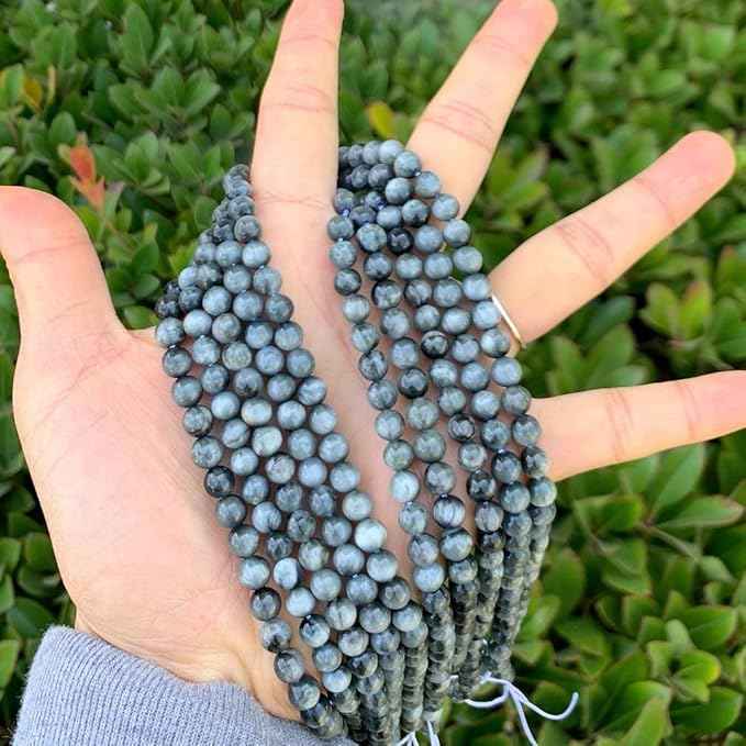 70pcs Adabele Natural Eagle Hawk's Eye Quartz Healing Gemstone 10mm Round Loose Beads Gem Stone Spacer for DIY Craft Jewelry Making GE4-10