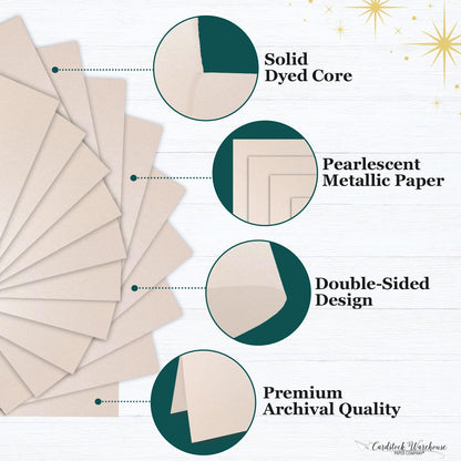 Cardstock Warehouse Stardream Coral Cardstock Paper - 25 Sheets, 8.5 x 11" – 105 lb / 284 GSM Premium Metallic Coral Card Stock for High-end Printing, Card Making, Die-cutting & DIY Projects