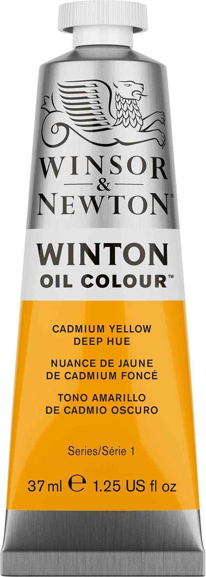 Winsor & Newton Winton Oil Color, 37ml (1.25-oz) Tube, Cadmium Yellow Deep Hue