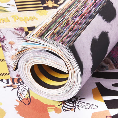 Origami Paper Kit Dobule Sided 100 Sheets 100 Colors 6 Inch Japanese Chiyo Square Easy Fold Arts Crafts DIY Handwork Origami Papers Beginner Animal Fur Bee - Crafty Corner