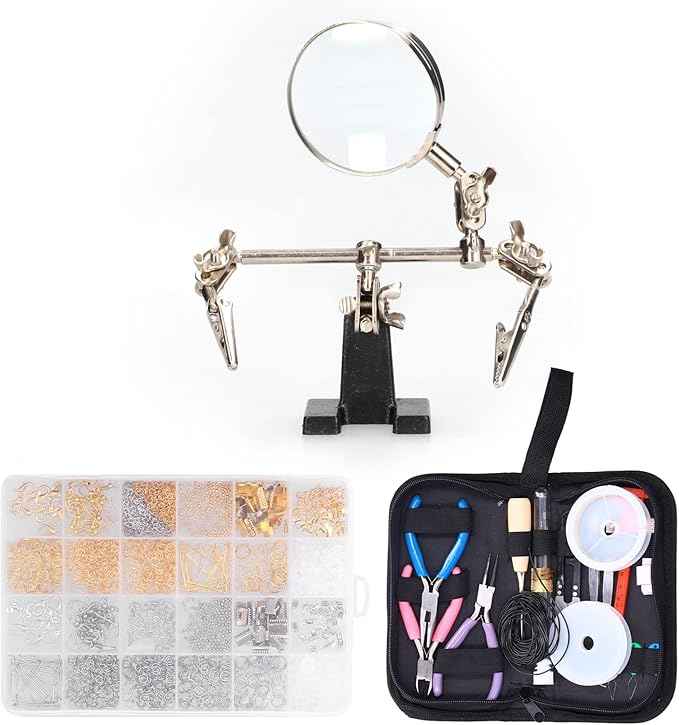 FRELEAN Jewelry Making Kit with 1830 Pieces | Pliers & Beading Supplies for Bracelet Repair/Earring Making/DIY Crafts | Complete Starter Set for Beginners & Hobbyists