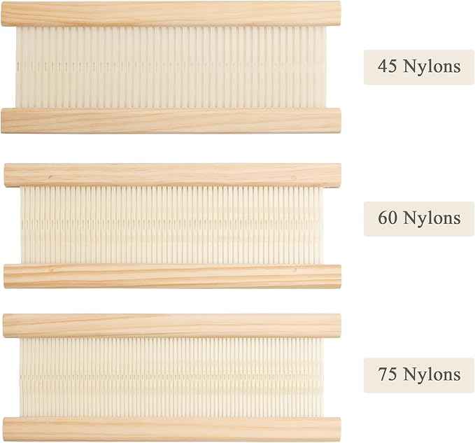 WILLOWDALE 3pcs Weaving Heddle Shed Stick for Weaving Loom Kit, 12 Inches Heddle with 45/60/75 Sticks, Weaving Tool Frame Loom Accessories Arts & Crafts Supplies