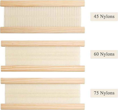 WILLOWDALE 3pcs Weaving Heddle Shed Stick for Weaving Loom Kit, 12 Inches Heddle with 45/60/75 Sticks, Weaving Tool Frame Loom Accessories Arts & Crafts Supplies