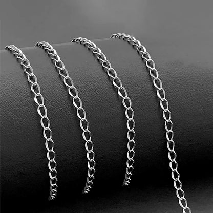 Jishi 33ft Twisted Cable Chain 2mm Silver Stainless Steel Link Chain, Jewelry Making Supplies Necklace Bracelet Extender, DIY Craft Earring Findings, Metal Link Chain Roll w/Lobster Clasps, Jump Rings