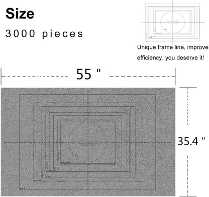 Jigsaw Puzzle Mat Roll Up - 3000 Pieces Large Gray Puzzles Saver Board for Adults, Storage and Transport Keeper Saver Accessories Table Portable Holder Organizer Board Pad Gifts (Gray)