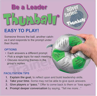 Trainers Warehouse 6" Thumball Collection, 32 Prompts for Conversation, Team Building, Relationship and Training