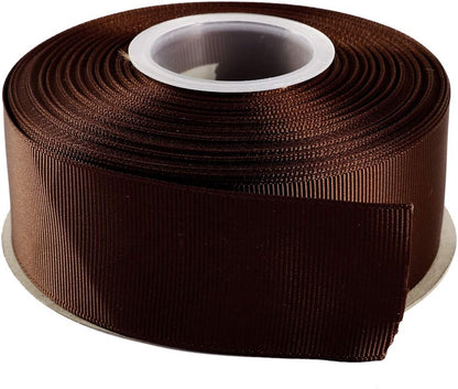 ITIsparkle 11/2" Inch Grosgrain Ribbon 25 Yards-Roll Set for Gift Wrapping Cake Decoration Party Favor Hair Braids Hair Bow Baby Shower Decoration Floral Arrangement Craft Supplies, Brown Ribbon - Crafty Corner