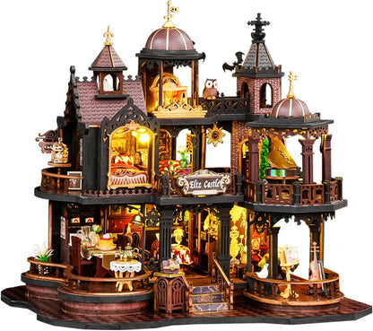 DIY Dollhouse Miniature House Kit,DIY Kit Mini House Model,1:24 Scale Creative Doll House Best Christmas Birthday Gift for Lovers Boys and Girls. (Edinburgh Castle)