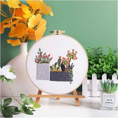 Act Iron Embroidery Starter Kit Leisure Life Series Starter for Adult Stamped Pattern with Instructions Crafts for Adults(C3)