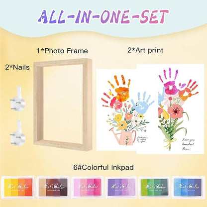 Physkoa Handprint Art Kit – “Thank You for Helping Me Grow” Watering Can Craft – DIY Handprint Gift for Teacher Appreciation, Mom, Grandma – Personalized Keepsake from Kids & Students(Art Deco-C)
