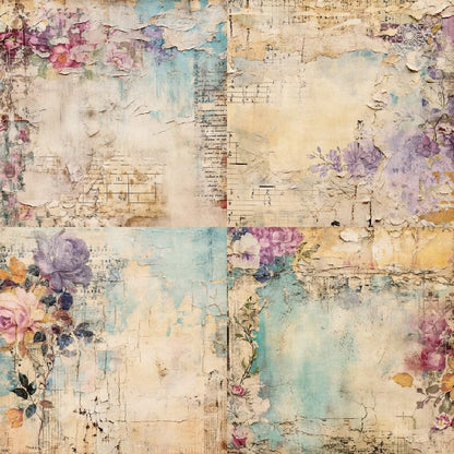 Vintage Floral Scrapbook Paper Pad Flower Patterned Paper 6×6,24 Sheets Single-Sided Scrapbooking CardStock Papers Pad for Holiday Cardmaking DIY Origami Journaling. - Crafty Corner