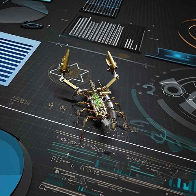 Metal Insect Scorpion Model, Steampunk Bug Mechanical, 3D Metal Puzzle, Arts and Crafts Hobby Kit,DIY Projects for Birthday(Leveling Scorpion)