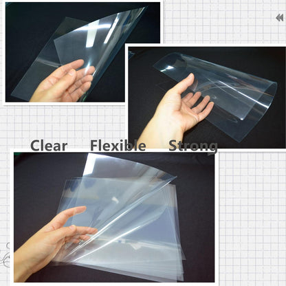 BANLTRE 10 Pieces 10 mil Transparency Blank Template Material Stencils Mylar for Cutting Paper Clear Sheet 12 × 12 inch (10-10 mil)