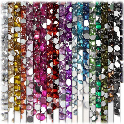 The Crafts Outlet 1,440pc Rhinestones Round 3mm (10ss) Flatback Beer Brown - Crafty Corner