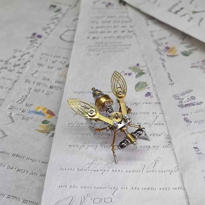 Steampunk Insect Bug Sculpture Mechanical 3D Puzzle Kits for Adults, Making kit DIY Projects Metal Building, Ideas for Birthday(Drosophila melanogaster)