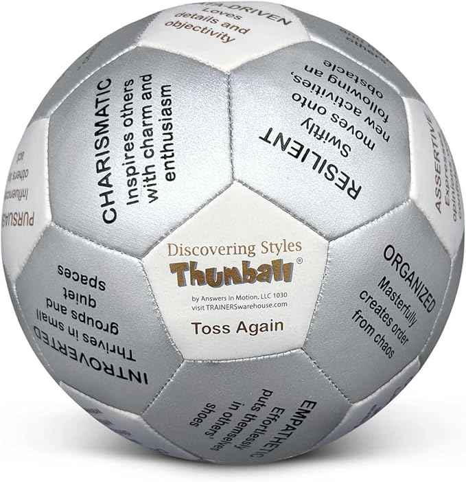 Trainers Warehouse 6" Thumball Collection, 32 Prompts for Conversation, Team Building, Relationship and Training