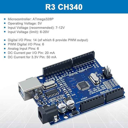 LAFVIN Basic Starter Kit with R3 CH340,Breadboard + Retail Box Compatible with Arduino IDE