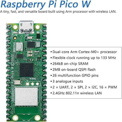Freenove Bipedal Robot Kit for Raspberry Pi Pico W (Included) (Compatible with Arduino IDE), LED Matrix Expressions, Obstacle Avoidance, Colorful Lights, Buzzer, Speaker, App
