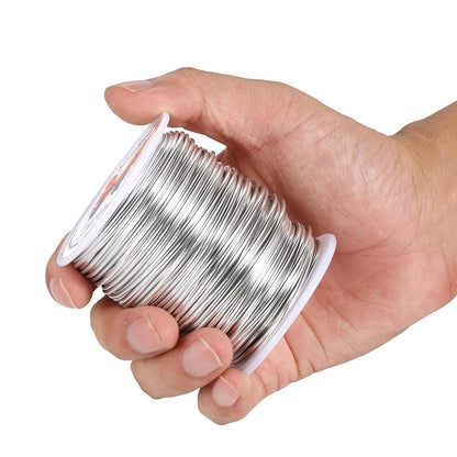 16 Gauge(1.5mm) Aluminum Wire 164 Feet(50M) KSVZS Bendable Metal Wire for Crafts, Sculpting, Armature, Jewelry Making【3-in-1】+18Gauge(1.0mm) 32.8Ft(10M)+1 Pliers(Silver)…