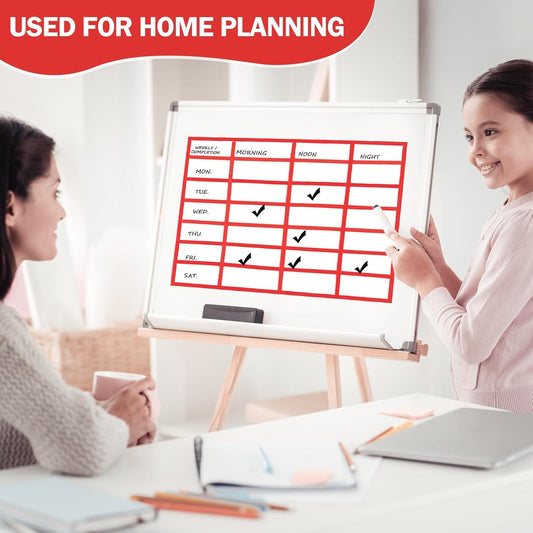 Magnetic Tape Roll Thin Strips, 0.39 Inch x 33 Feet Magnetic Board Dividers Whiteboard Graphic Decorative Tape Marking Line for Classroom Office Art Accessories(Red)