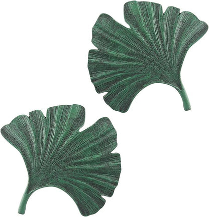 Art & Artifact Cast Iron Stepping Stones for Garden, Gingko Leaf Stepping Stone Kit, Decorative Stepping Stones Outdoor Garden Decor, Single