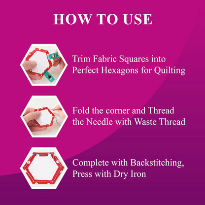 LaserThing Quilting Paper Templates | Handy Tools for Crafting Quilt Patterns | Ideal for Precision Quilting Projects | Includes 1'' Hexagon EPP Set - 100 Pieces