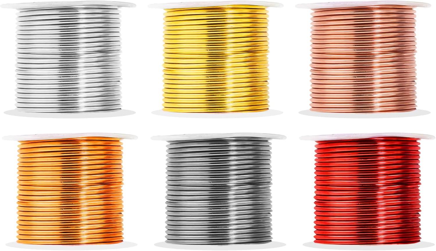 Mandala Crafts 13 Gauge Anodized Aluminum Craft Wire for Jewelry Making - 300 FT Colored Flexible Silver Copper Light Gold Gray Gold Red Wire - Bendable for Bonsai Armature Crafting Sculpting - Crafty Corner