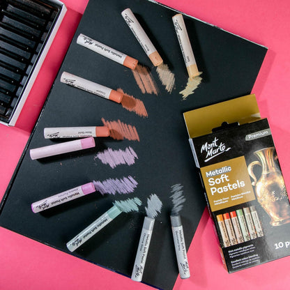 Mont Marte Metallic Soft Pastels 10pc