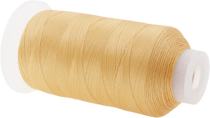 Mandala Crafts Blonde Heavy Duty Thread - 1500 Yds Tex 70 Thread for Sewing Drapery Jeans Leather Hair - Bonded Polyester for Outdoor Marine Upholstery