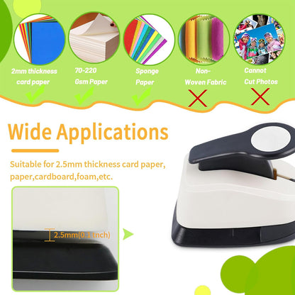 5 Circle Hole Punch, Circle Paper Punch, CirclePunches for Paper Crafts, Large Hole Puncher, Different Size of Scrapbooking Punches, Round Punch Shape for Scrapbook Card Making - Crafty Corner