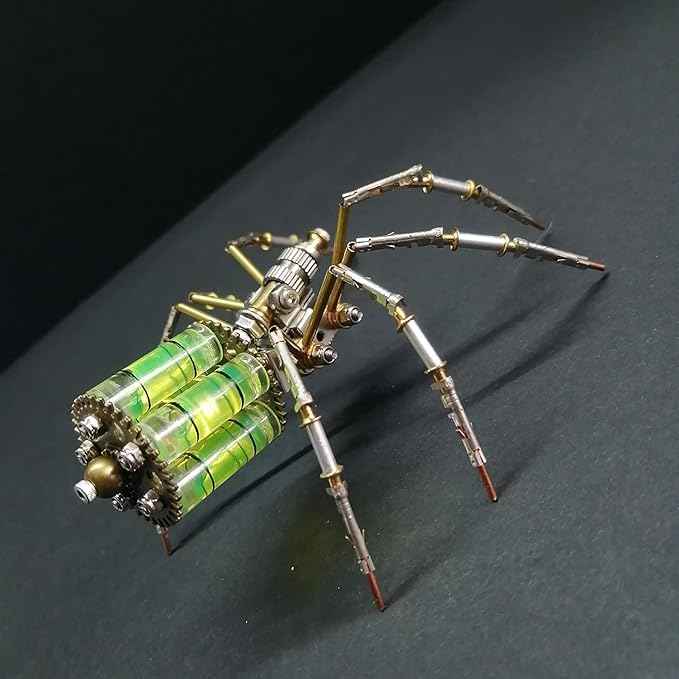 3D Metal Mechanical Insect Assembly Kit Steampunk Model Adult DIY Hand Assembly Creative Birthday Holiday Vintage Trend Tabletop Ornament Collection Spider 3