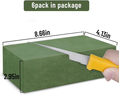 Floral Foam Blocks Large 9 Inch,Wet Floral Foam Bricks,Pack 6 of Floral Foam for Artificial Flowers and Wedding Holiday Decorations (6)