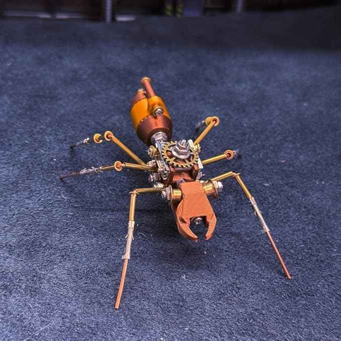3D DIY Ironjaw Ant B Metal Puzzle Kits, 88PCS Mechanical Snail Metal Steampunk Insect Model Kit, Creative Collectible Display Piece for Adults