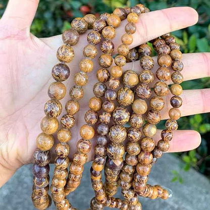 35pcs Adabele Natural Golden Tiger Skin Jasper Healing Gemstone 10mm (0.39 inch) Round Loose Beads Gem Stone Spacer for Craft Jewelry Making GF27-10